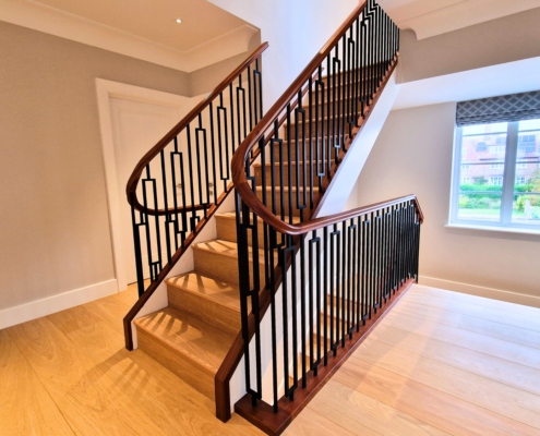 Sweeping Feature Staircase in Sea House