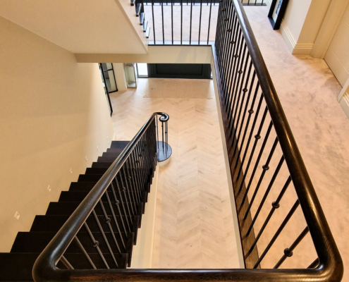Innovative staircase design with tight radii.