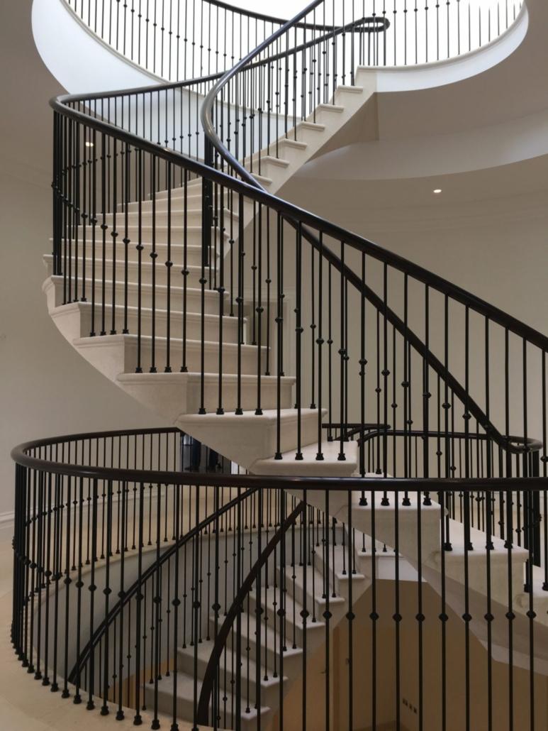 Camp End stone staircase landings digitally scanning 3D model of the stairs fitting the spindles and the handrail staircase Dream home ideas Stairway Stairway decorating Stairway design Interior design Stair handrail Modern stairs