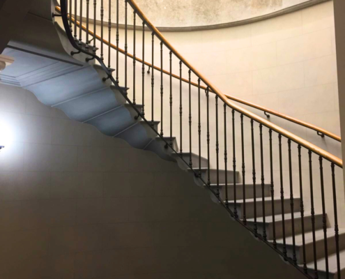 global brands Google Burberry Hugo Boss European oak handrails biggest Apple store in Europe main contractor steel balustrade custom oak handrails main staircase first floor galleries grade II listed building Midland banks drawing sets reviewed and approved California Apple
