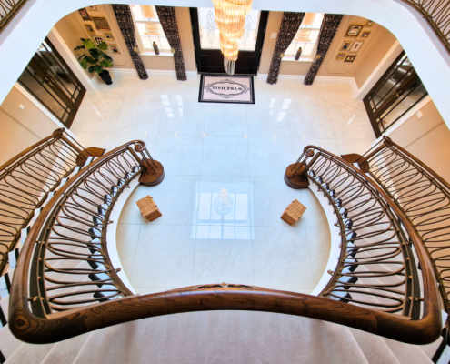 Luxurious Dark Walnut Handrail - Expertly Crafted - British Elegance