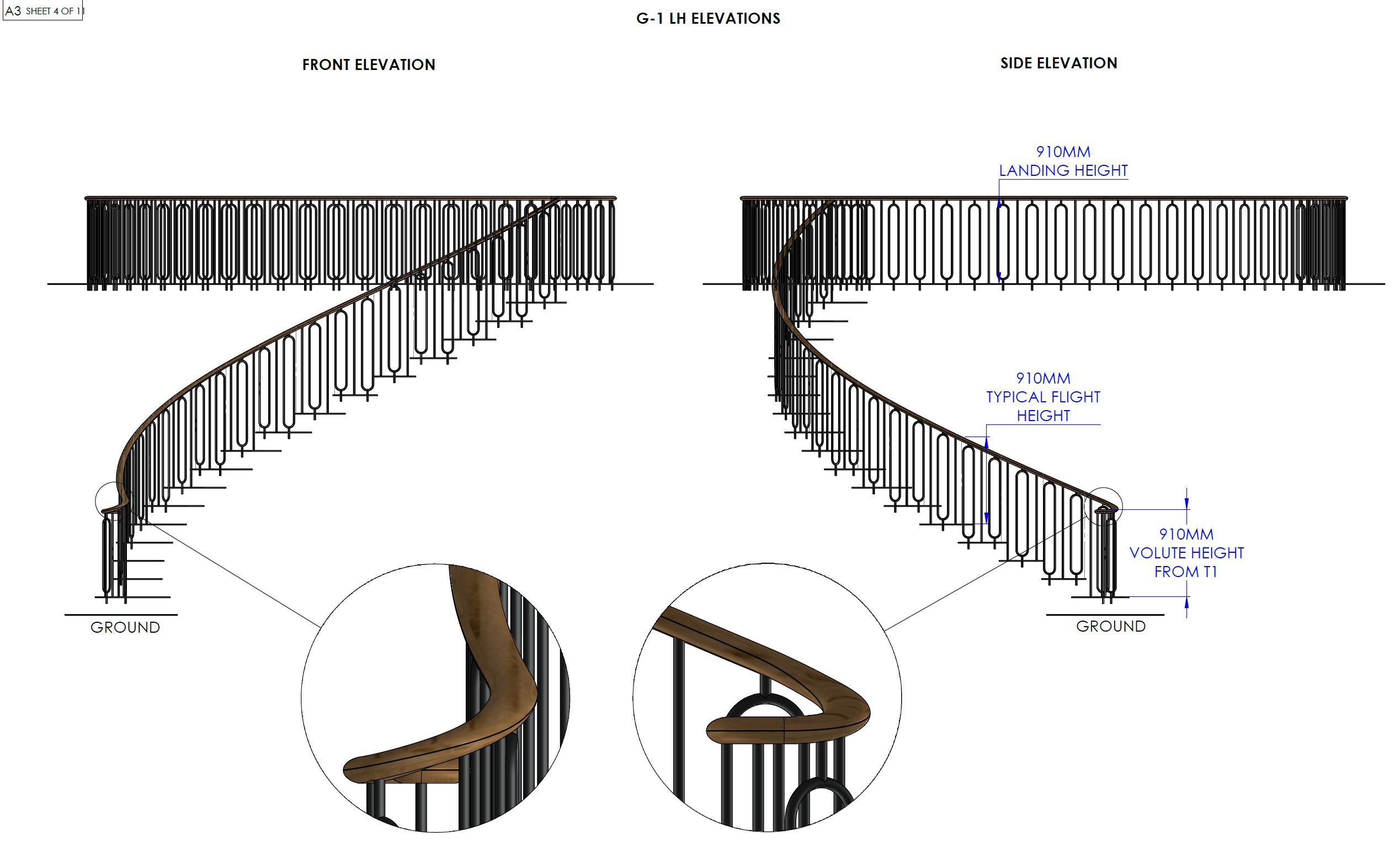 Handrail Balustrade Specialist UK Bespoke Timber Industry standard Production Design Surveying