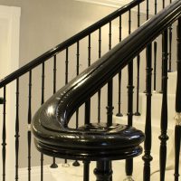 Black gloss handrail scroll