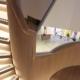 Oak handrail with swan neck and helical rail