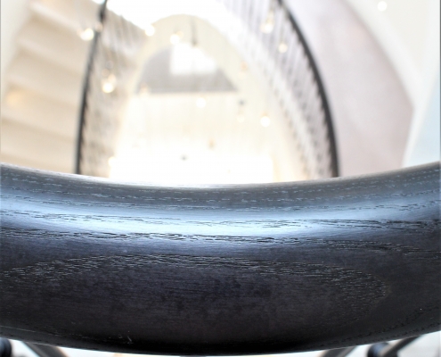 Curved section of Ebonised handrail Matt Black