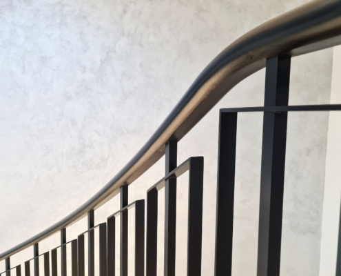 Bespoke handrail and spindles with Black stained finish