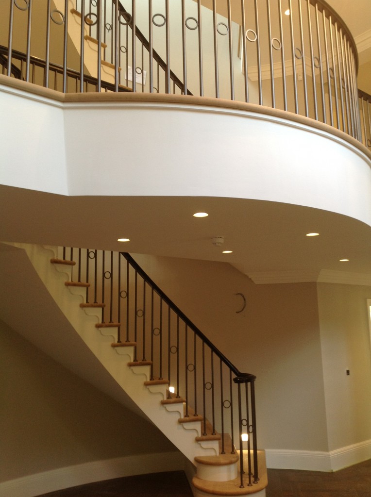wooden sweeping handrail cheshire
