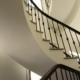 Black Walnut handrails and Black steel spindles